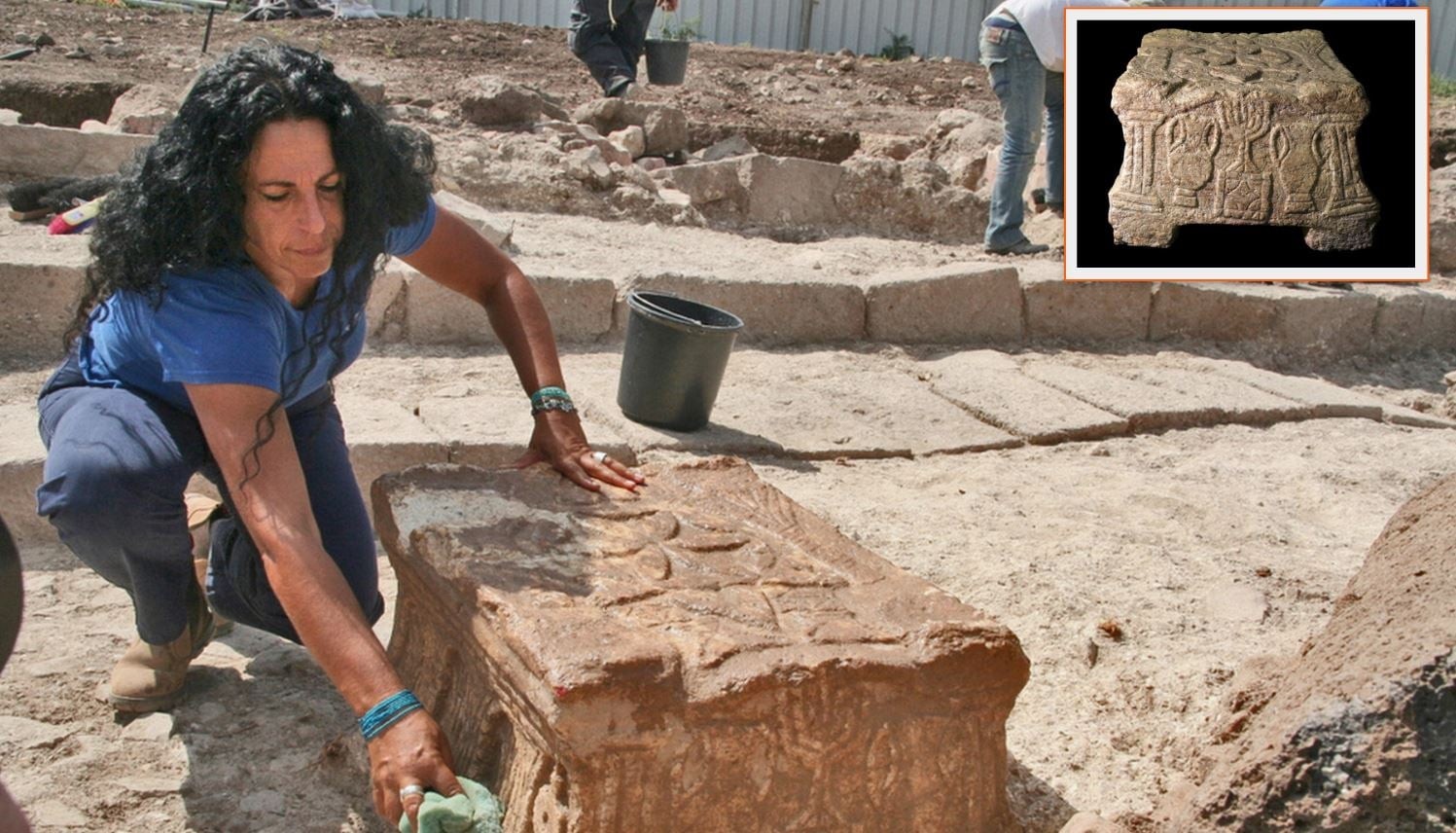 Escavações na cidade de Migdal, em Israel, revelaram sinagoga de 2 mil anos (Foto: Israel Antiquities Authority/Reprodução/Facebook)