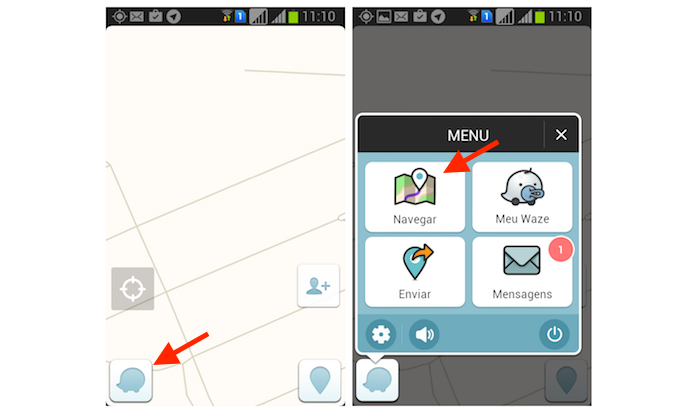 Acessando a ferramenta de navegação do Waze pelo iPhone (Foto: Reprodução/Marvin Costa)