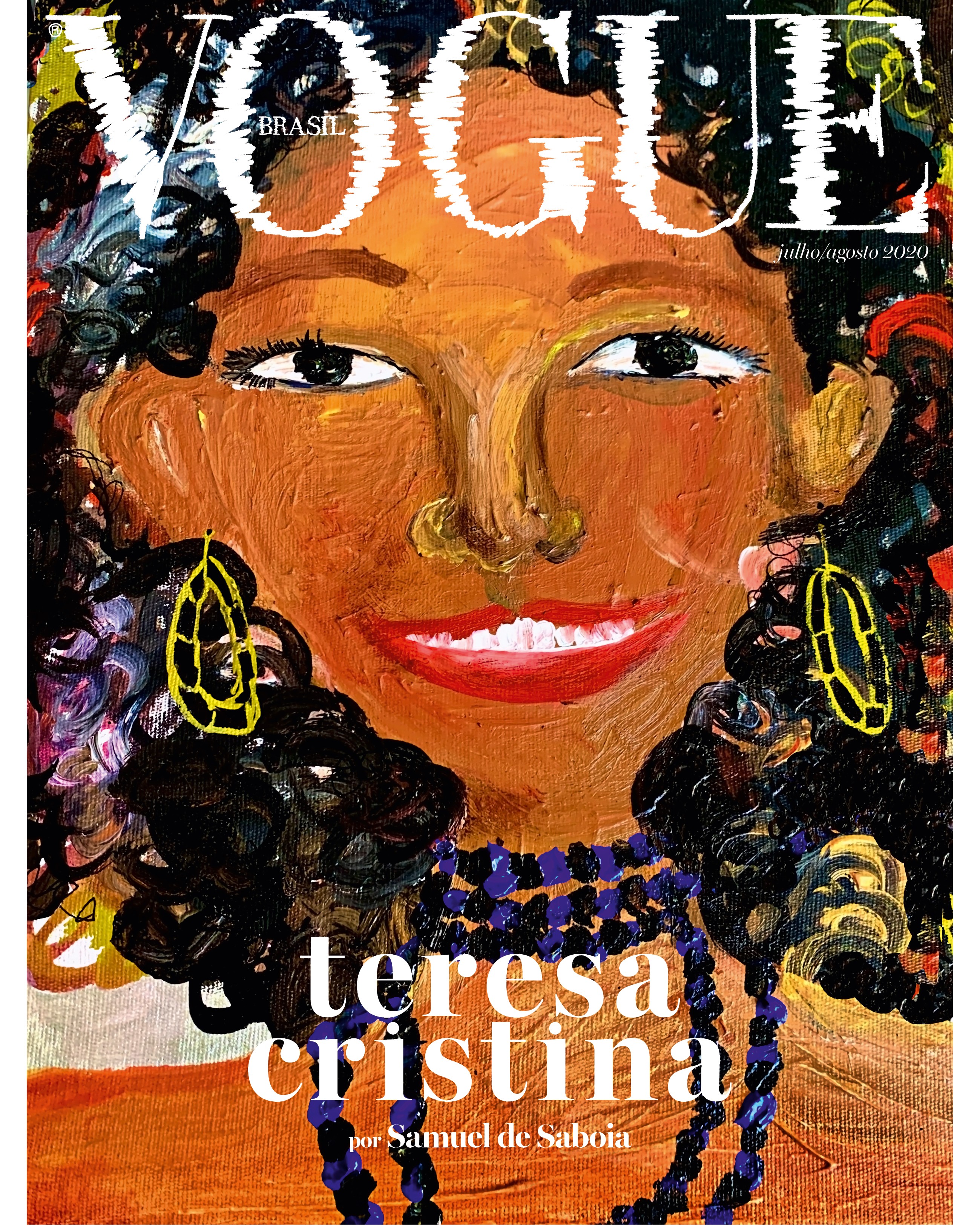 Obra de Samuel de Saboia inspirada em Teresa Cristina feita especialmente para a Vogue Brasil (Foto: Arquivo pessoal)
