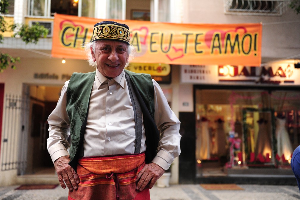Flávio Migliaccio participou de 'Entre Tapas e Beijos' como Chalita — Foto:  Estevam Avellar/Globo