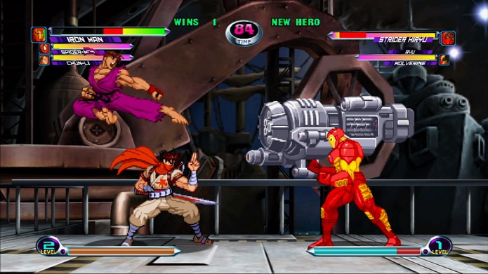 O caótico Marvel vs Capcom 2 (Foto: Divulgação/Capcom)