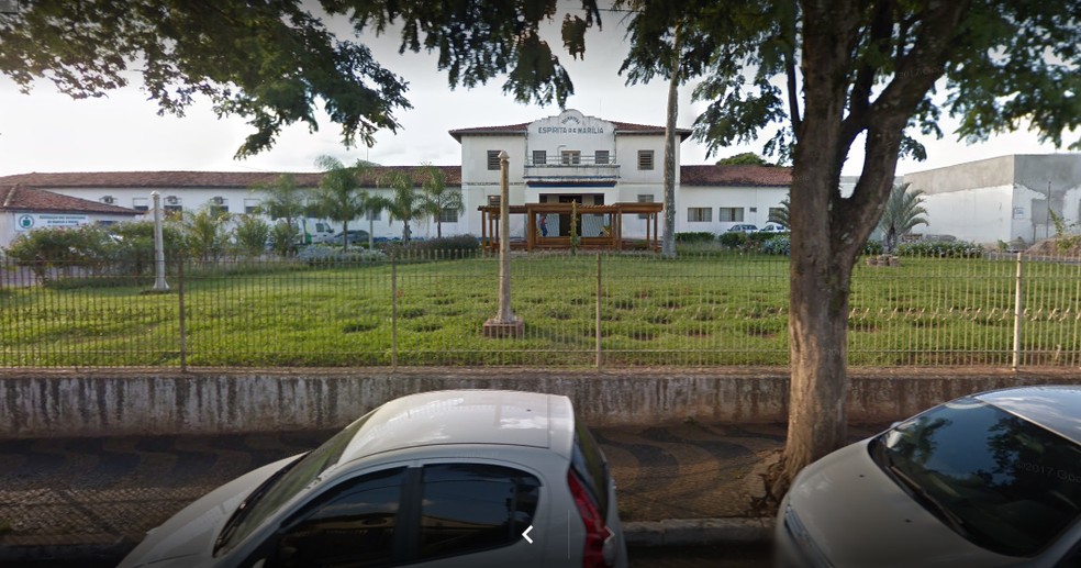Os dois pacientes que foram socorridos com queimaduras no Hospital Espírita de Marília não resistiram ao ferimentos e morreram — Foto: Google Maps/ Divulgação 