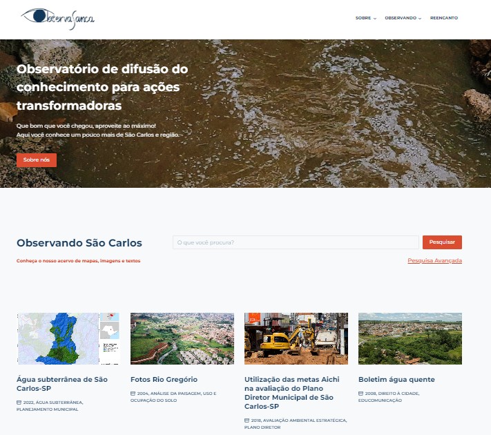 UFSCar e USP lançam plataforma com informações, mapas e imagens sobre São Carlos 