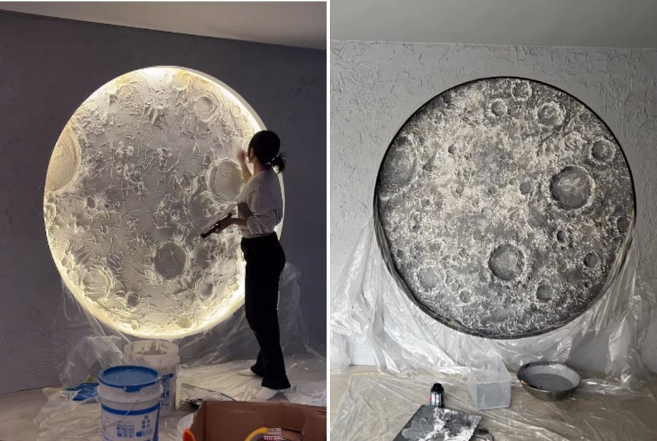 Jovem artista sul-coreana mostrou passo a passo de como fez a Lua