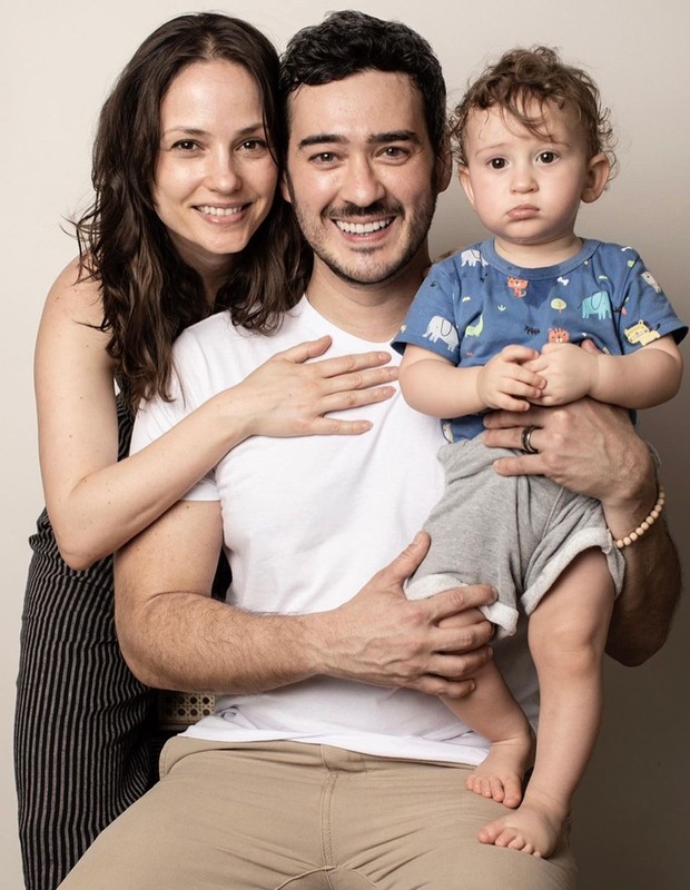 Marcos Veras e Rosanne Mulholland com o filho, Davi (Foto: Jorge Bispo)