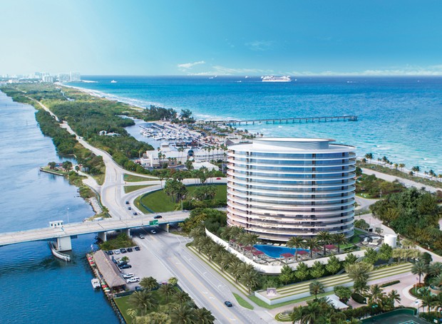 Fachada do Oceanbleau, em Miami, nos Estados Unidos (Foto: Divulgação)
