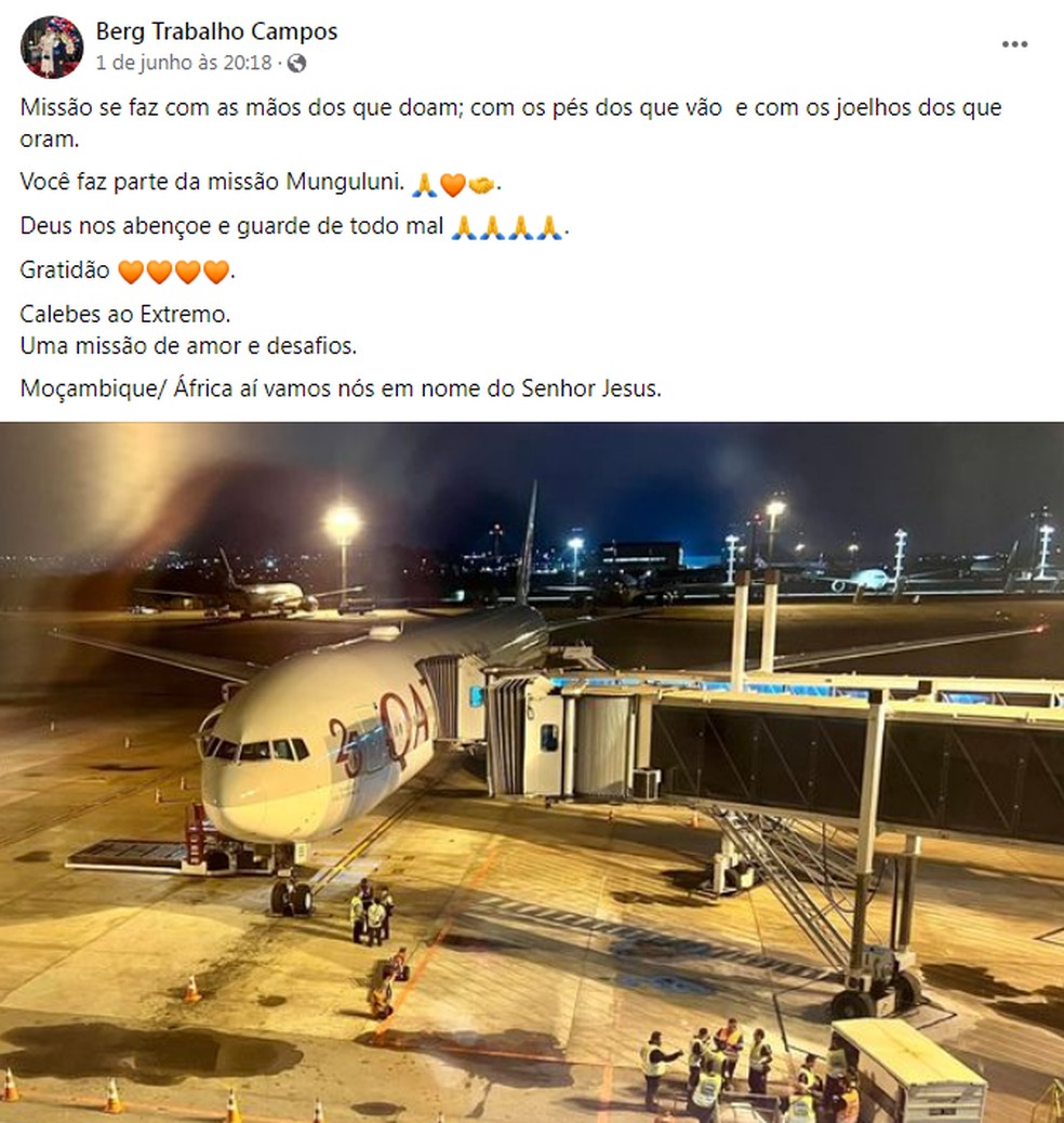 Prefeito, servidores e familiares de Porto de Moz vão à África para missão religiosa. — Foto: Reprodução / Facebook