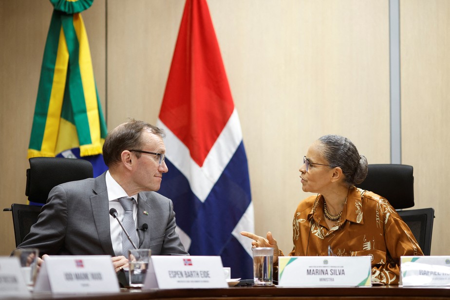 Espen Barth Eide e Marina Silva estiveram reunidos em Brasília