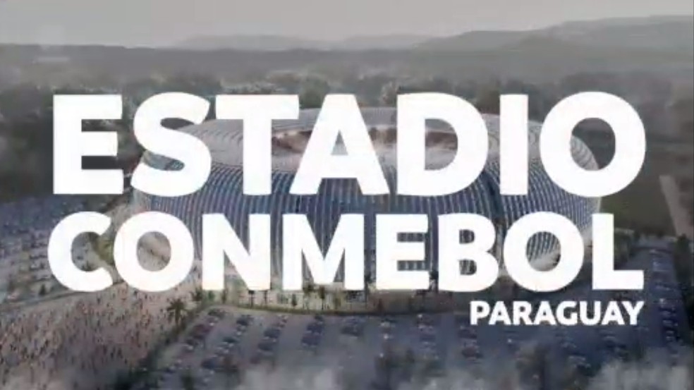 Projeto de estádio da Conmebol, que será construído em Luque, no Paraguai — Foto: Reprodução/Conmebol