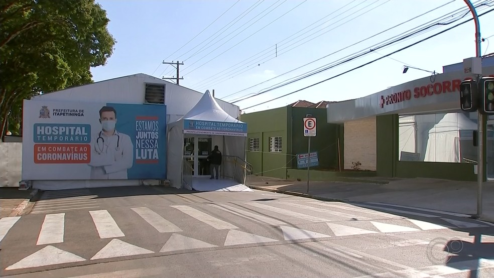  Hospital de Campanha de Itapetininga (SP) &mdash; Foto: Reprodu&ccedil;&atilde;o/TV TEM