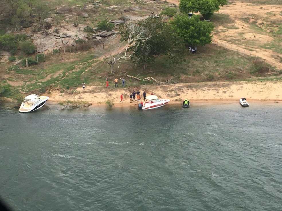 Bombeiros e Marinha procuram jovem que desapareceu no Rio São Francisco, em Traipu, AL — Foto: Divulgação/Corpo de Bombeiros de Alagoas