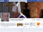 Novo Papa lidera menções mundiais no Facebook, informa rede social