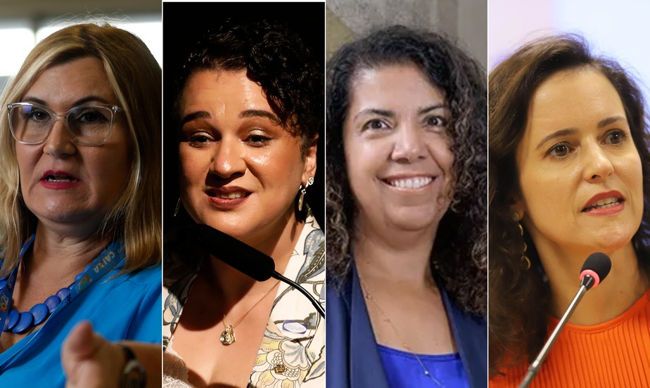 Da esquerda para a direita: Rita Serrano, da Caixa; Tarciana Medeiros, do Banco do Brasil; Luciana Mendes, do Ipea; e Betânia Lemos, da Enap