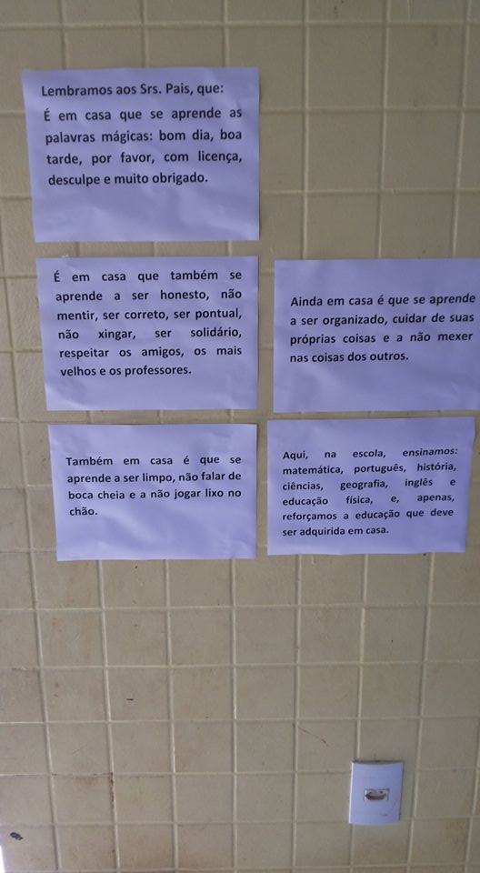 Bilhetes escritos pelo professor Rivaldo Araújo da Silva (Foto: Reprodução Facebook)