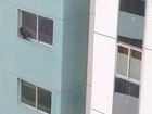 Gato é 'trancado' em parapeito de janela no 8º andar em Brasília