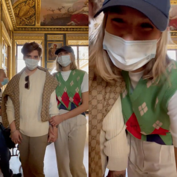 Sasha e João Figueiredo se divertem com photobomb de estranhos ao tentar tirar foto no Museu do Louvre (Foto: Reprodução/Instagram)