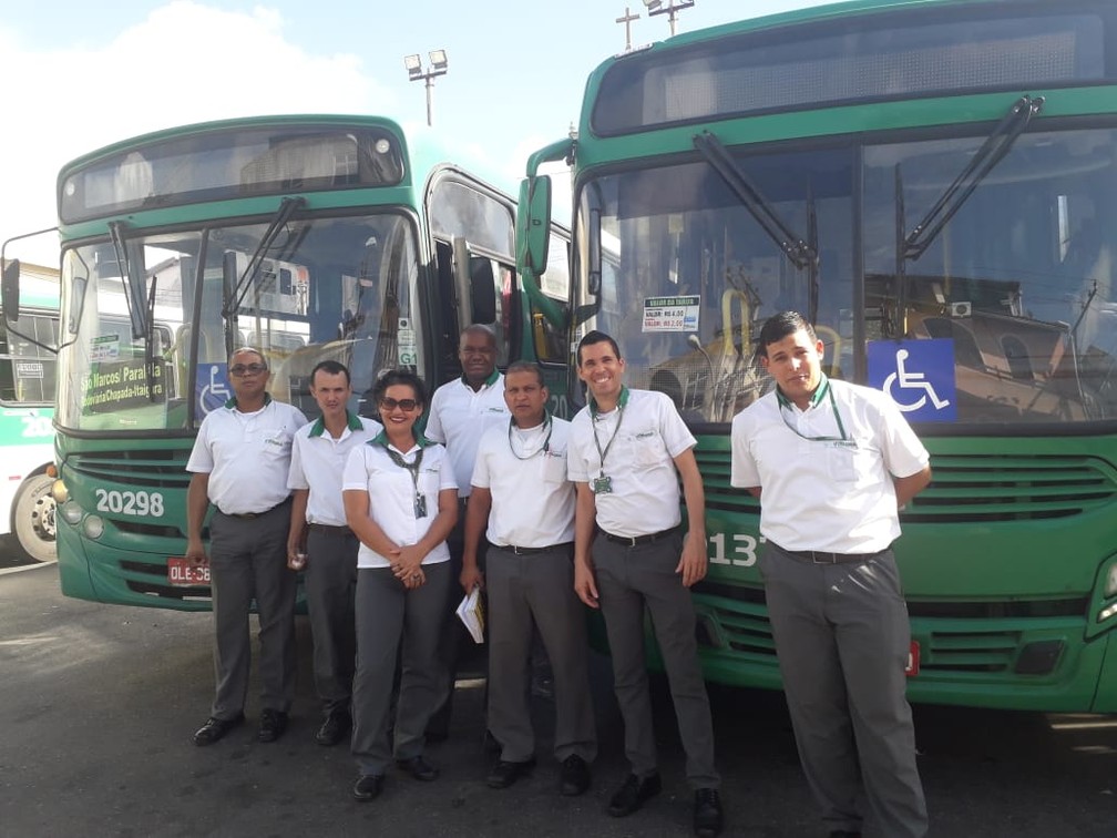  Segundo Jorge Castro, assessor de relação de trabalho da Integra, concessionária que administra o sistema de transporte coletivo de Salvador, Ilmara é uma das oito mulheres condutoras.  — Foto: Arquivo Pessoal 