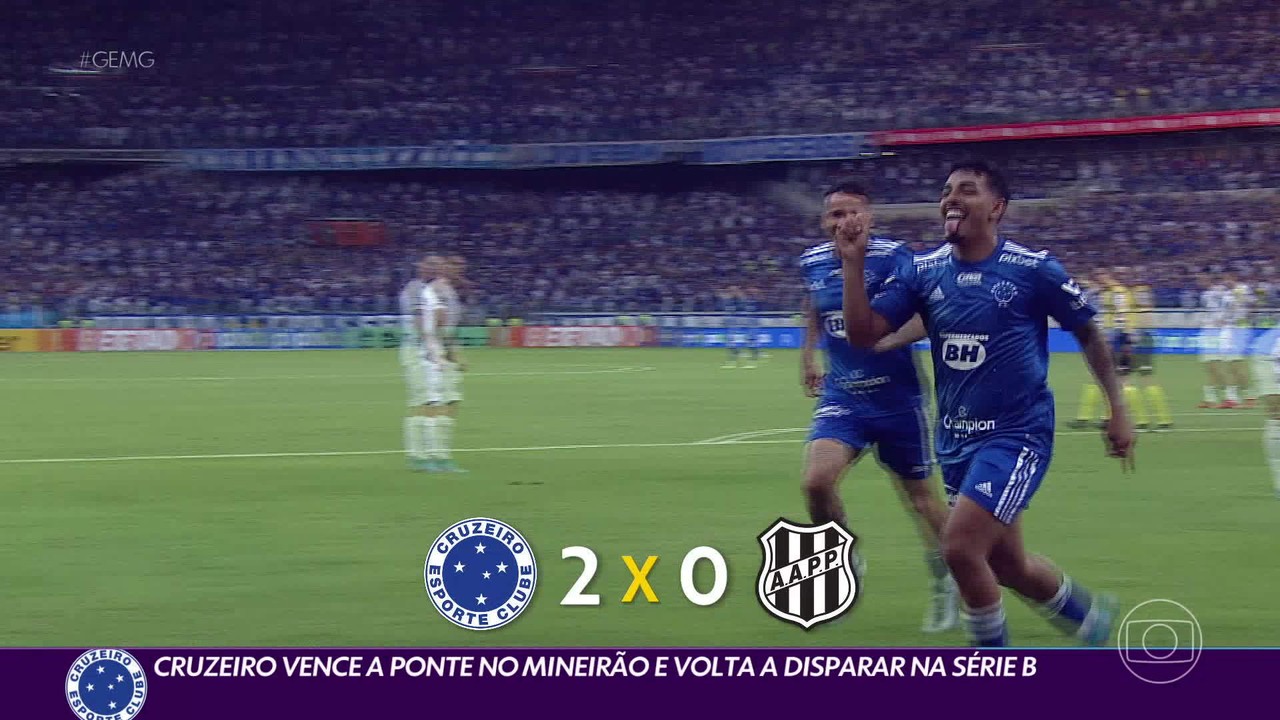Cruzeiro vence a Ponte Preta no Mineirão e volta a disparar na Série B