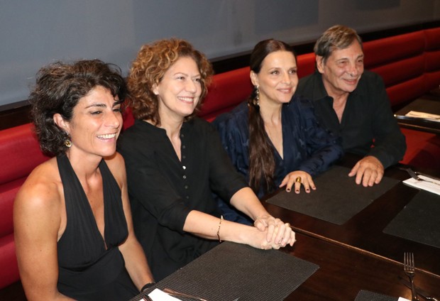  Laure Bacqué, Patrícia Pillar, Juliette Binoche e Jean Thomas Bernardini (Foto: Rogério Fidalgo/AgNews)