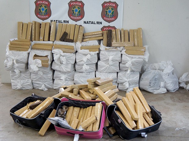 Droga foi apreendida em operações da PF no Rio Grande do Norte (Foto: Divulgação/PF)