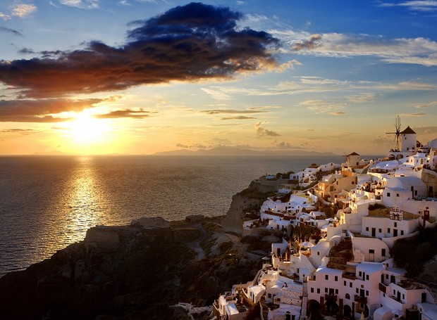 lugares-gostaria-de-estar-viagem-santorini-grecia-mar-rede-sol-5 (Foto: Thinkstock)