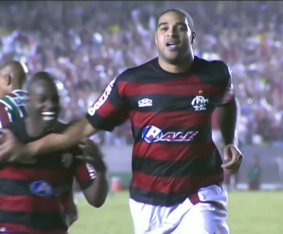 Adriano tem 46 gols pelo Flamengo — Foto: Reprodução SporTV