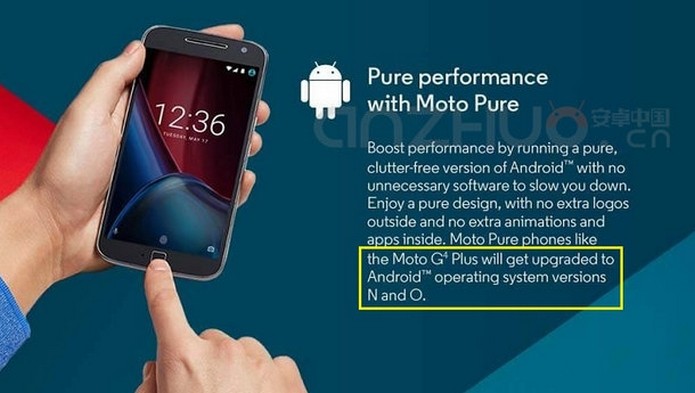 Suposta propaganda da Motorola confirma atualização do Moto G 4 para Android O (Foto: Reprodução/Anzhuo)
