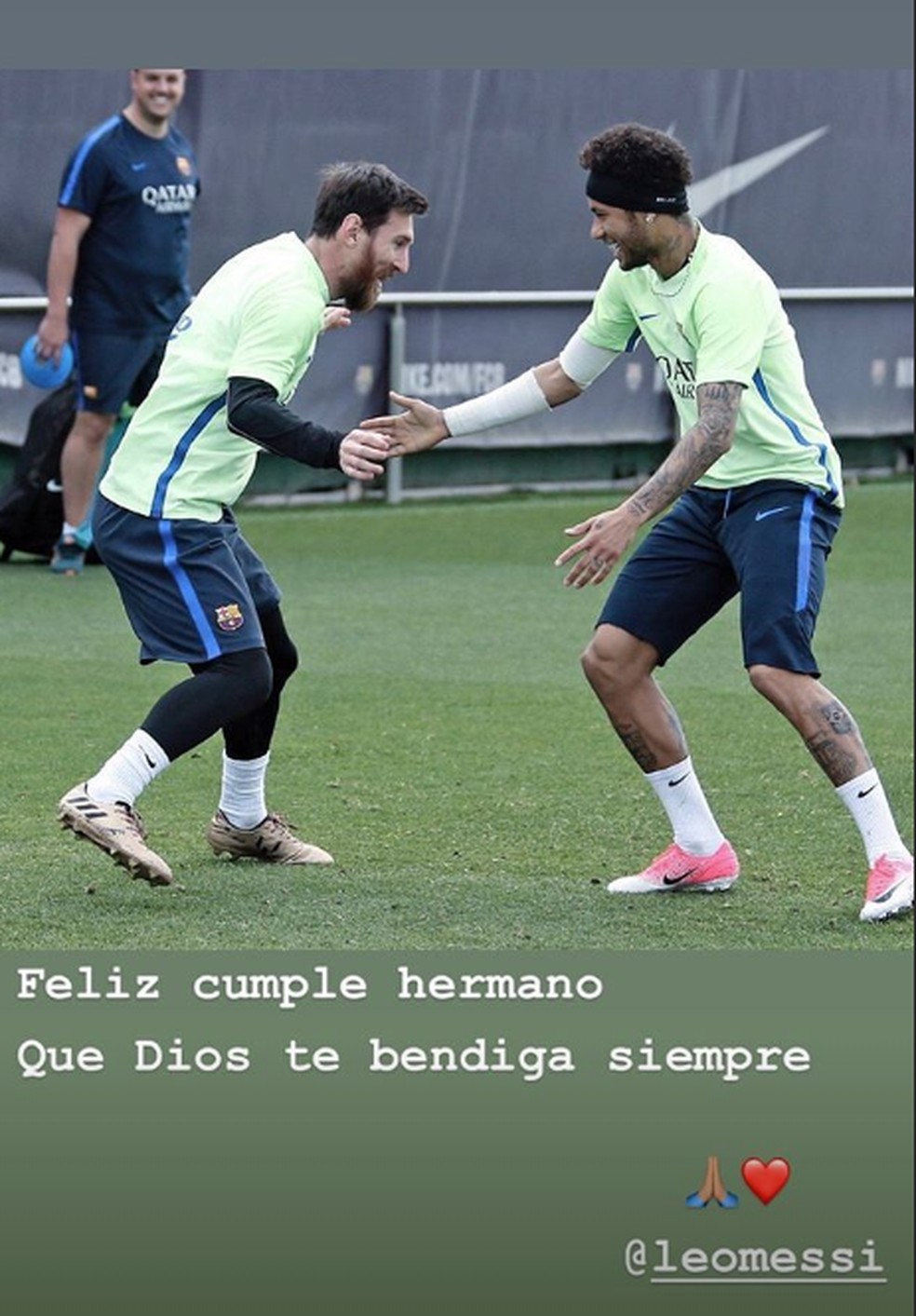 Mensagem de aniversário de Neymar para Messi nesta terça: dupla vai se reencontrar no Barcelona? — Foto: Reprodução/Instagram