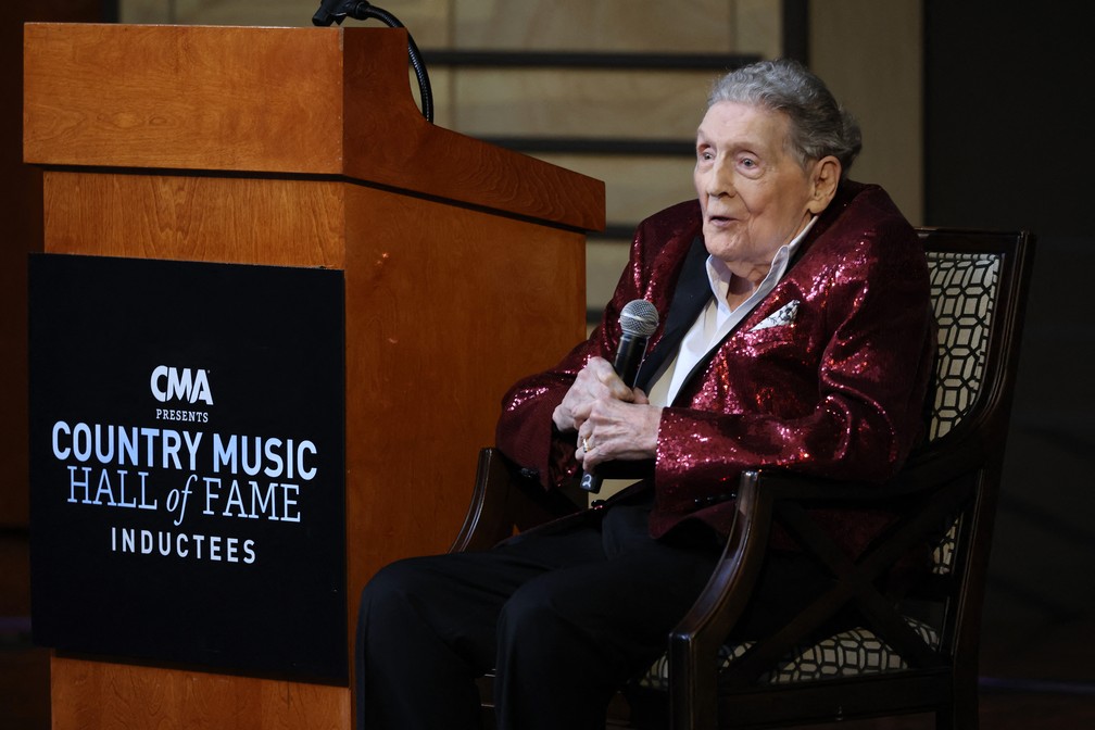 Jerry Lee Lewis pictured on May 17, 2022 at the 2022 Country Music Hall of Fame in Nashville, Tennessee — Photo: Jason Kempin/Getty Images North America/AFP/File