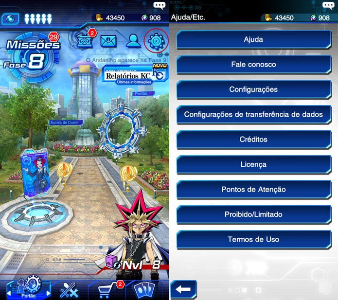 Como transferir sua conta em Yu-Gi-Oh! Duel Links para Android e iOS (Foto: Reprodução/Tais Carvalho)
