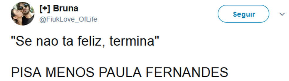 Internauta comenta conselho de Paula Fernandes no 'Ding Dong' (Foto: Reprodução da Internet / Twitter @FiukLove_OfLife)