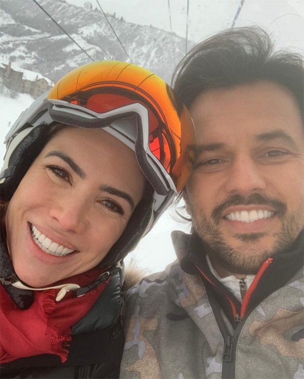 Patrícia Abravanel foi acompanhada do marido, Fabio Farias (Foto: Reprodução / Instagram)