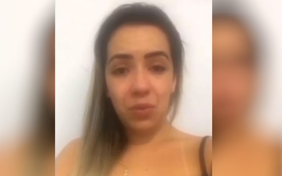 Juliane Servero desbafa sobre morte do marido: "Não é brincadeira essa história de coronavírus. Mata sim". — Foto: Reprodução/TV Anhanguera