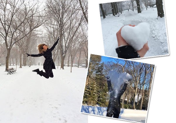 Gisele brincando na neve (Foto: Reprodução/Instagram)
