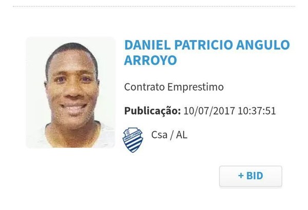 Atacante Daniel Angulo deixa o CSA com sete jogos e apenas um gol, csa