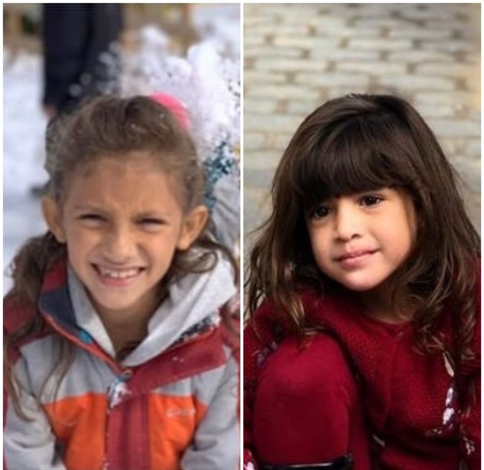Isadora Bringel e KhÃ¡lida Trabulsi, de 7 e 3 anos de idade â€” Foto: Arquivo pessoal