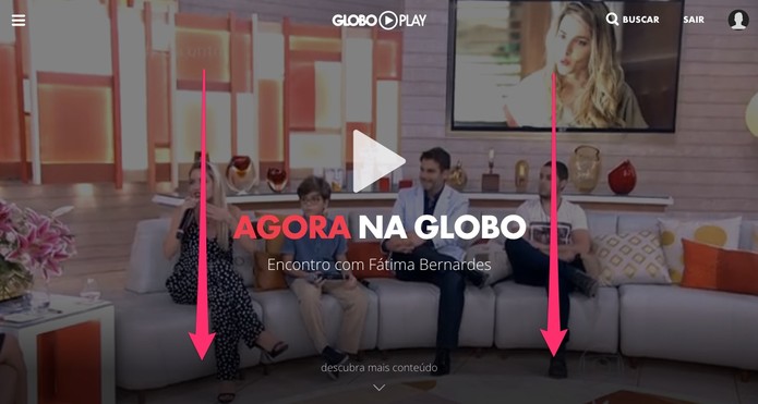 Acesse o Globo Play e desça até Programas (Foto: Reprodução/Lucas Mendes)