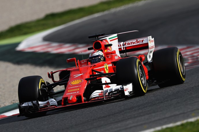 Ferrari, testes, Fórmula 1, Barcelona, 2017 (Foto: Getty Images)