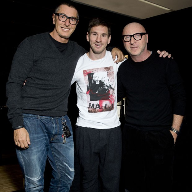 Messi com Dolce e Gabbana (Foto: Divulgação)