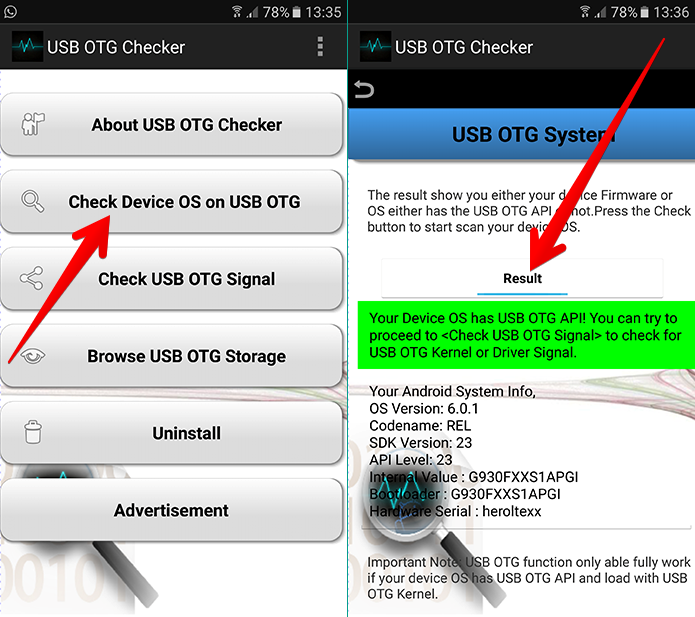 USB OTG Checker é um dos diversos aplicativos para Android que permitem verificar a compatibilidade do aparelho com o USB OTG (Foto: Reprodução/Filipe Garrett)