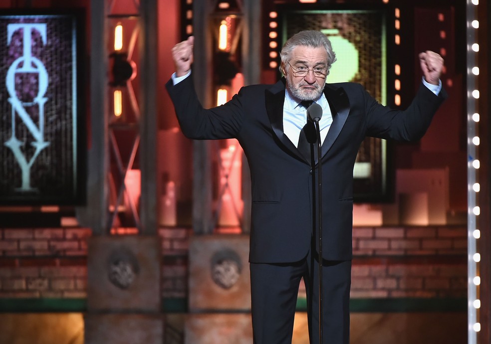 Robert De Niro no palco do Tony Awards 2018 â Foto: Theo Wargo/Getty Images North America/AFP