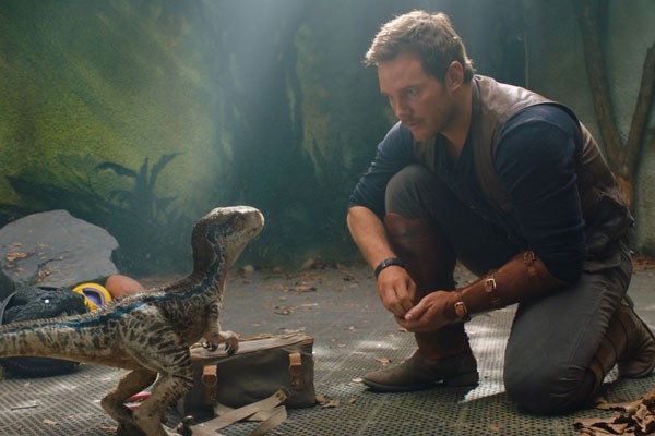 Chris Pratt em cena de Jurassic World - Reino Ameaçado (Foto: Divulgação)