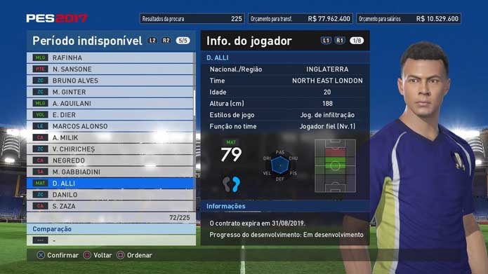 Promessa inglesa já aparece bem em PES 2017 (Foto: Reprodução/Murilo Molina)