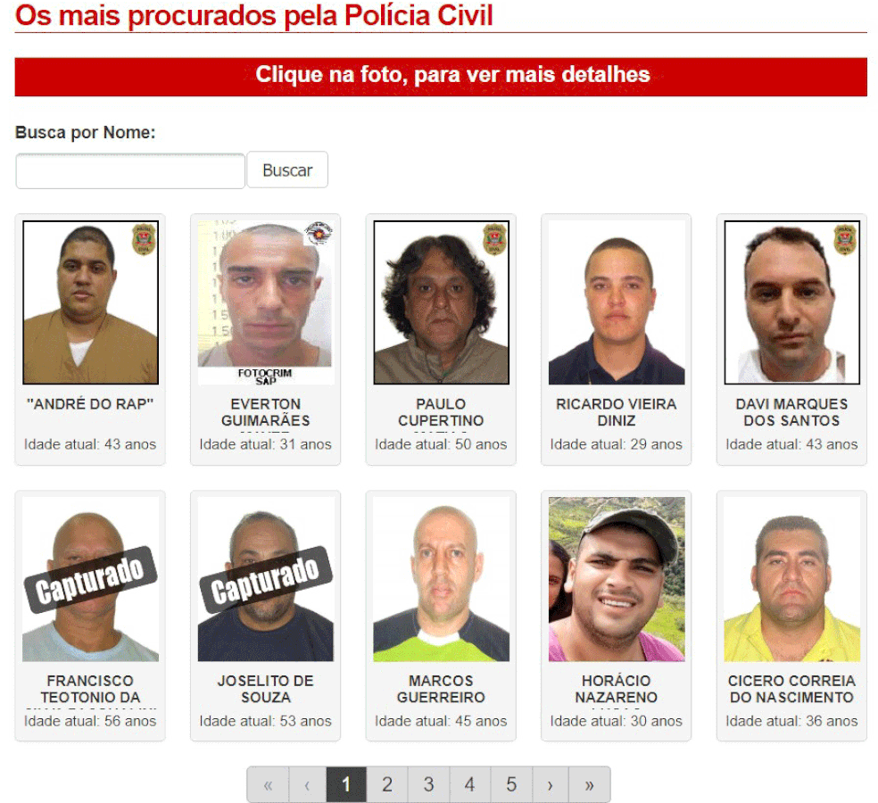André do Rap entrou na lista dos criminosos mais procurados pela polícia de SP — Foto: Reprodução/Polícia Civil de SP