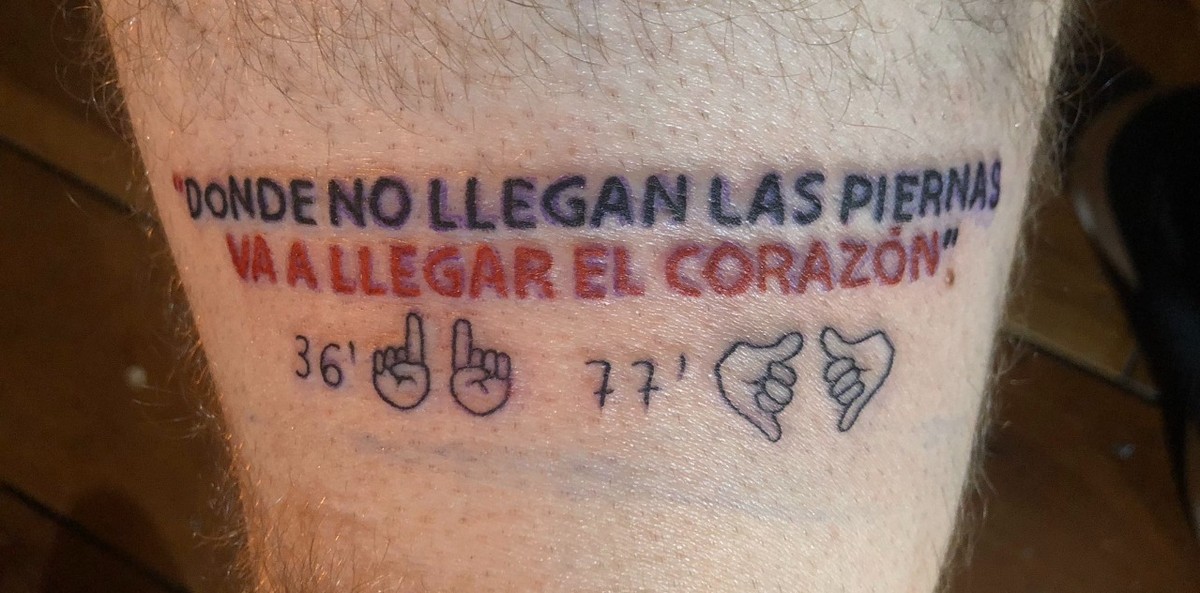 Amigos Torcedores Do Sao Paulo Tatuam Frase De Crespo Apos Promessa Por Titulo Do Paulistao Futebol Ge