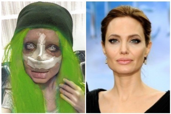 Imagina juntas: 'Angelina Jolie zumbi' tem amiga 'Barbie humana