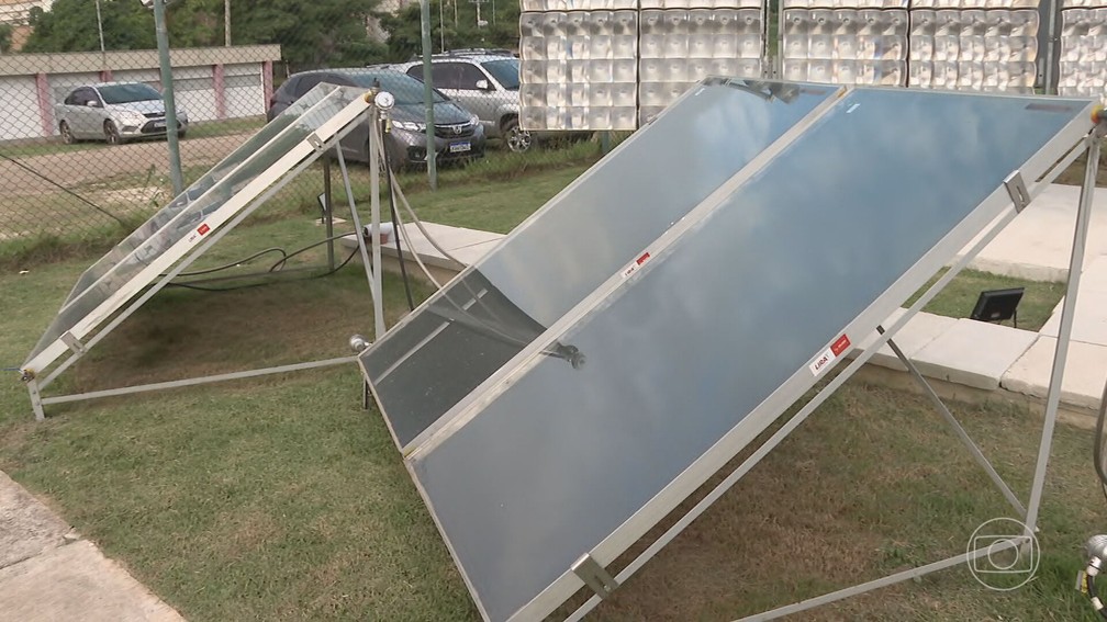 Sistema faz calor ser revertido em água potável — Foto: Jornal Nacional