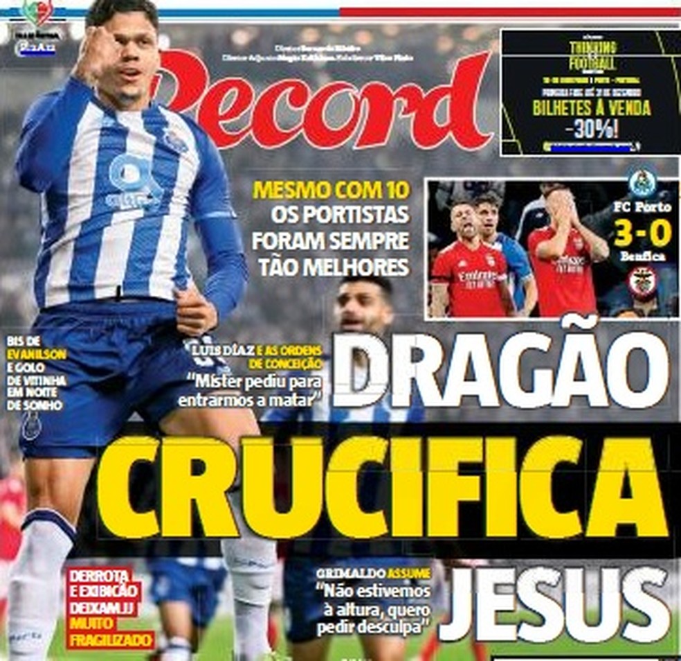 Capa do jornal português 