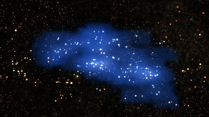 Hyperion, proto-superaglomerado de galáxias (Foto: ESO/L. Calçada & Olaga Cucciati et al.)