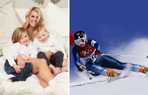 Esquiadora diz que maternidade é muito mais difícil do que ser atleta olímpica (Foto: Reprodução/The Sun)